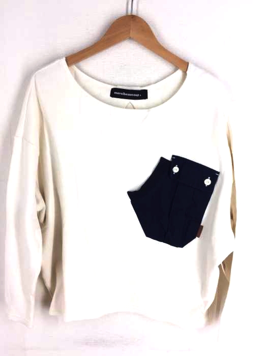 mercibeaucoup（メルシーボークー） ダブルフェイスポケット カットソー Tシャツ レディース トップス
