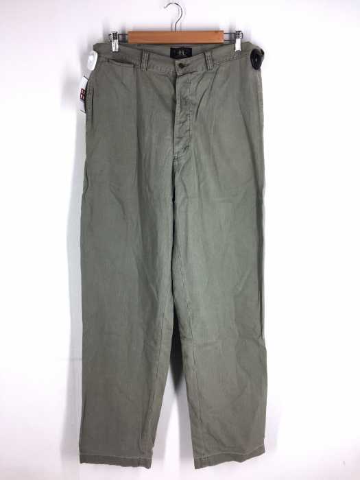 RRL RALPH LAUREN（ダブルアールエル ラルフローレン） 90S USA製 三ツ星黒タグ ミリタリーチノパンツ ボタンフライヘリンボーン メンズ パンツ