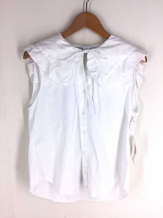ZARA(ザラ) ビッグカラーリボンノースリーブシャツ レディース トップス