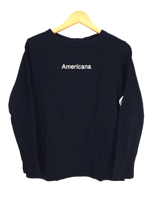 Americana（アメリカーナ） プリントクルーネックL/S Tシャツ レディース トップス