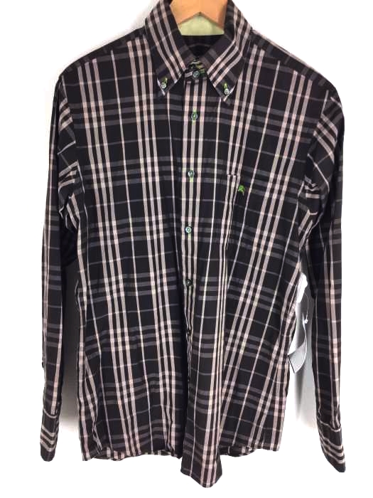BURBERRY BLACK LABEL（バーバリーブラックレーベル） チェック柄 長袖ボタンダウンシャツ メンズ トップス