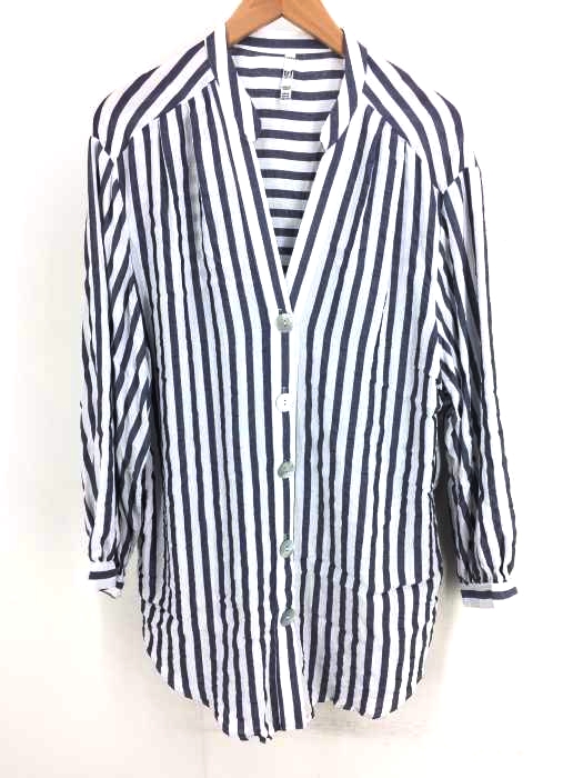 ZARA TRF（ザラティーアールエフ） ストライプオープンカラーシャツ レディース トップス