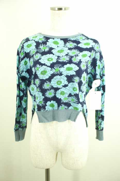 DAILY NEWS BY MADE IN HEVEN　（デイリーニュース　バイ　メイドインヘブン） 総柄クルーネックカットソー レディース トップス