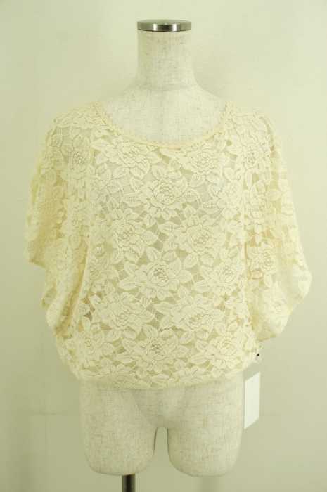 NATURAL BEAUTY BASIC (ナチュラルビューティーベーシック) 花柄刺繍ドルマンシースルートップス レディース トップス