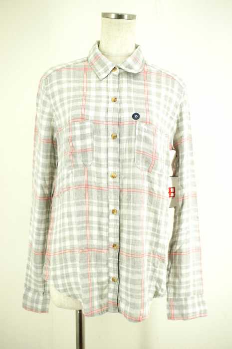 Abercrombie & Fitch (アバクロンビーアンドフィッチ) ワンポイント刺繍チェックシャツ レディース トップス