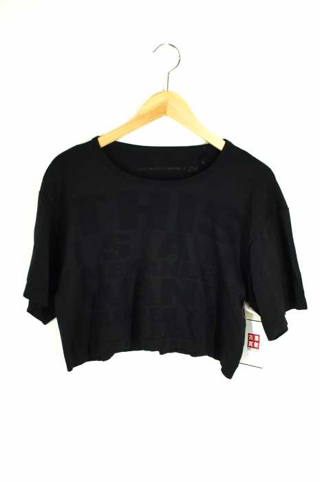 Alexander Wang H&M（アレキサンダーワンエイチアンドエム） BLACK PRINTED CROPPED TOP GYM WEAR レディース トップス