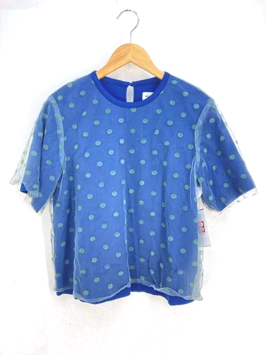 MUVEIL WORK(ミュベールワーク) シースルードッキング半袖Tシャツ レディース トップス