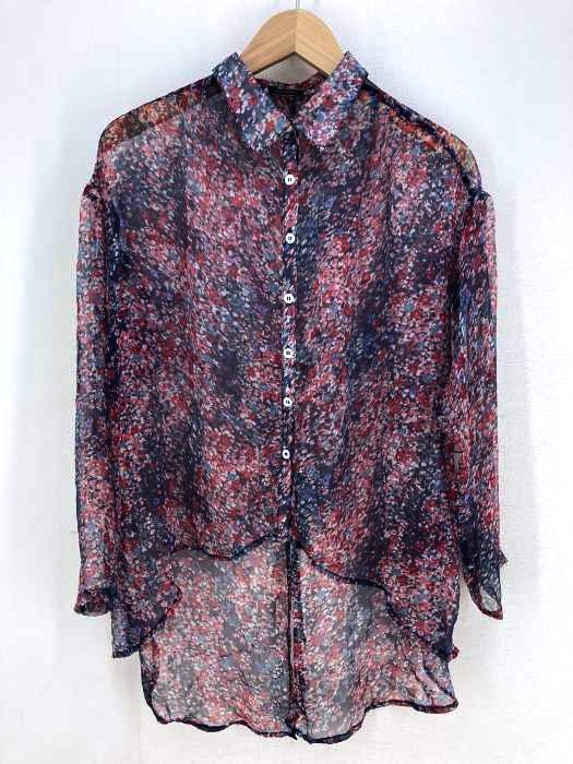 culture medium(カルチャーミディアム) 小花柄 バックスリットシースルーブラウス レディース トップス