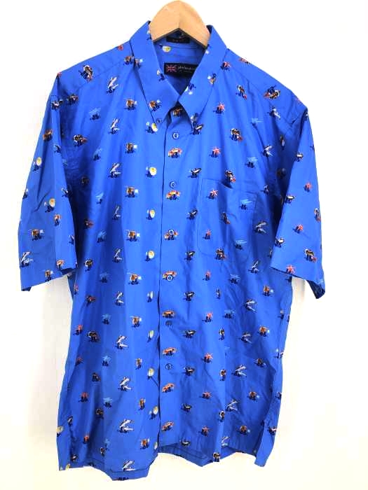 USED古着（ユーズドフルギ） 総柄ボタンダウンシャツ メンズ トップス