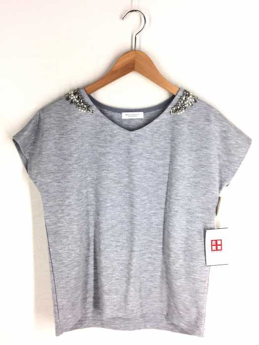 BEAUTY & YOUTH UNITED ARROWS  （ビューティーアンドユースユナイテッドアローズ） ポンチビジューVネックフレンチスリーブ レディース トップス