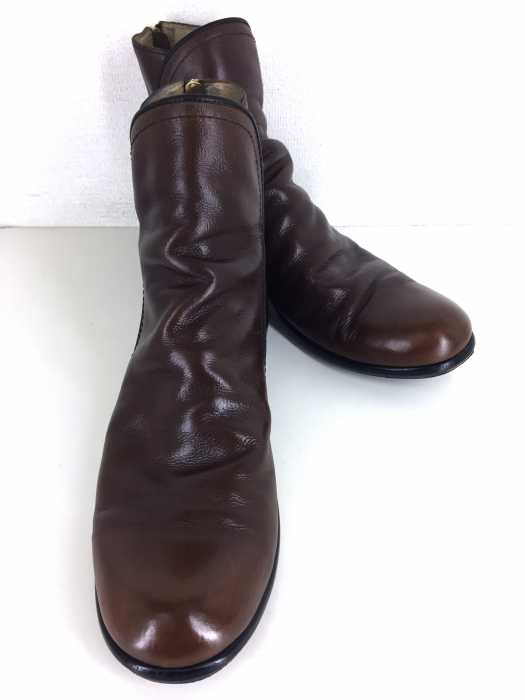 IROQUOIS × nil admirari（イロコイ ニルアドミラル） 09AW オイルグローブドレープシューズ ヒールジップブーツ メンズ シューズ