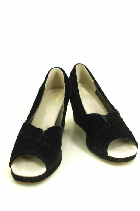 TOMS （トムス） ベロアオープントゥサンダル レディース シューズ