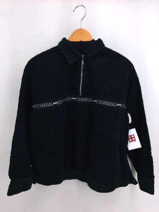 X-girl（エックスガール） CORDUROY HALF ZIP SHIRT レディース トップス