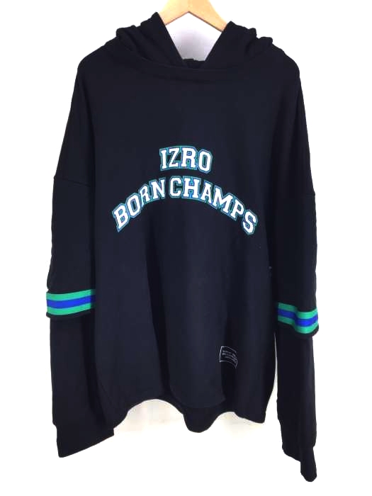 BORN CHAMPS(ボーンチャンプス) 後付けフード フェイクレイヤード プルオーバーパーカー メンズ トップス