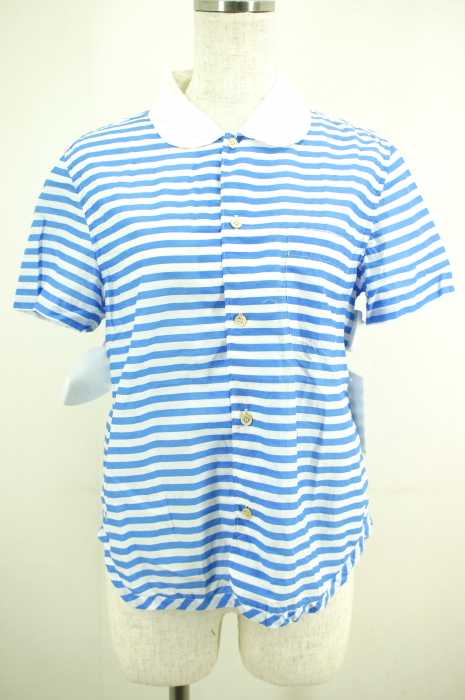 tricot COMME des GARCONS(トリココムデギャルソン) AD2011 ラウンドカラーボーダーボタンシャツ レディース トップス