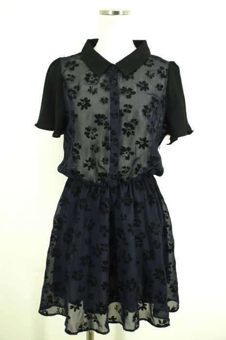 MAJESTIC LEGON（マジェスティックレゴン） レーヨン混花柄プルオーバーシャツワンピース レディース ワンピース