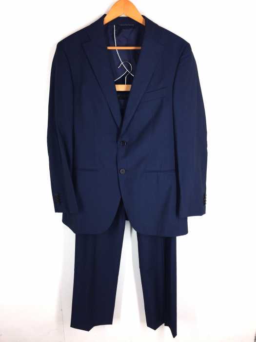 【美品】ザスーツカンパニー スーツセットアップ ブラック シャドーストライプ ジャケット／ウォッシャブル／EASY STRETCH／シャドーストライプ