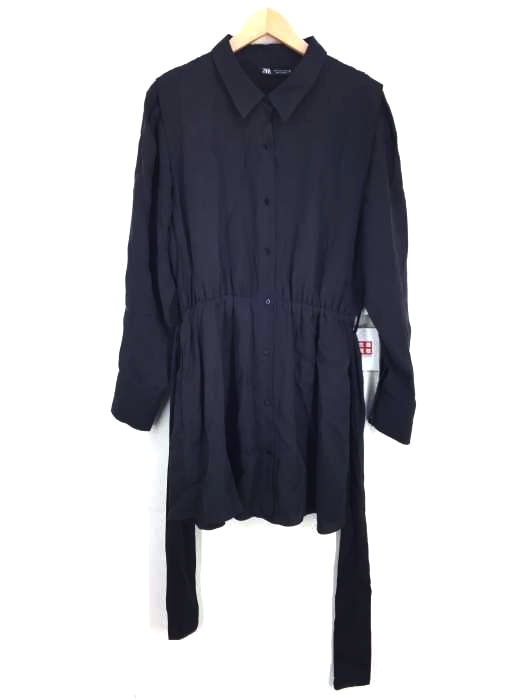 ZARA（ザラ） サテン調シャツワンピース レディース ワンピース