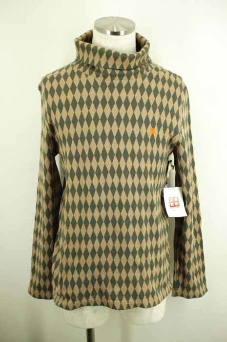 BURBERRY BLACK LABEL （バーバリーブラックレーベル） ダイア柄ハイネックコットンニットトップス メンズ トップス