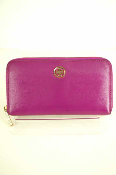 TORY BURCH (トリーバーチ) ラウンドジップ ロゴプレート レディース 財布・ケース