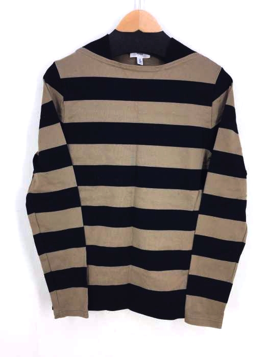 HYKE＊ボーダーTシャツ HYKE（ハイク） *ボーダーカットソー*1ブラックホワイト長袖ロングT