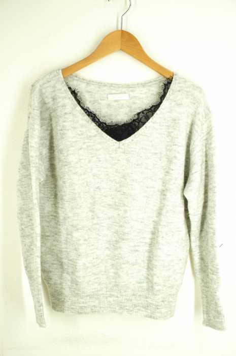 Loungedress（ラウンジドレス） 衿レースニット レディース トップス