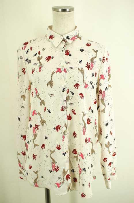 ZARA （ザラ） 総柄シフォンブラウス レディース トップス
