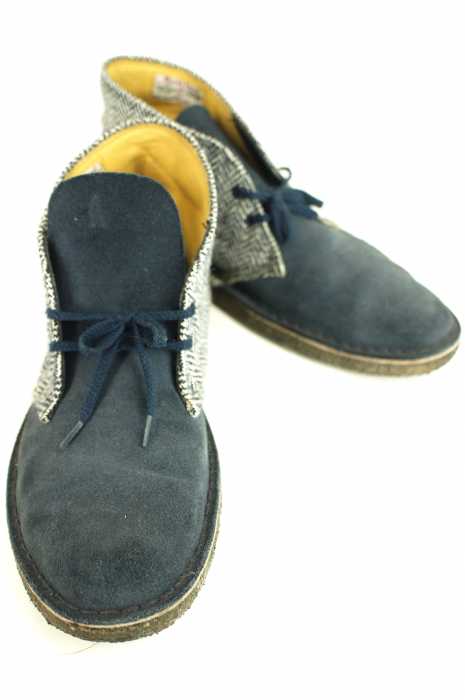 Clarks（クラークス） Harris Tweed ヘリンボーン切替デザートブーツ メンズ シューズ