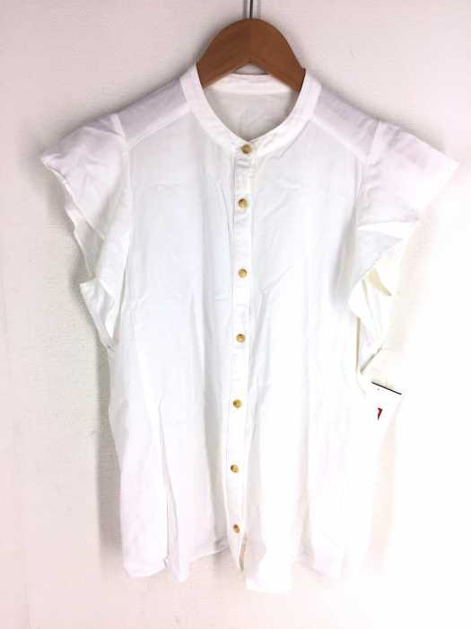 UNITED ARROWS green label relaxing (ユナイテッドアローズグリーンレーベルリラクシング) リネンラッフルS/Sブラウス レディース トップス