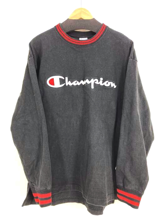 Champion(チャンピオン) ロゴ刺繍 ロングスリーブTシャツ メンズ トップス