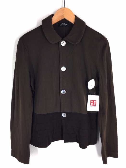 tricot COMME des GARCONS （トリココムデギャルソン） 06AW AD2006 製品染め 丸襟 切替コットンジャケット レディース アウター