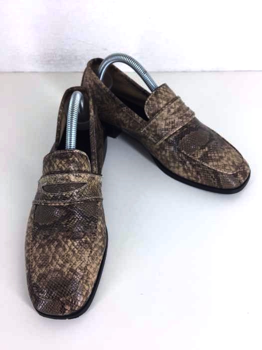 UNE MANSION(ユヌマンション) パイソン柄 ローファー レディース シューズ