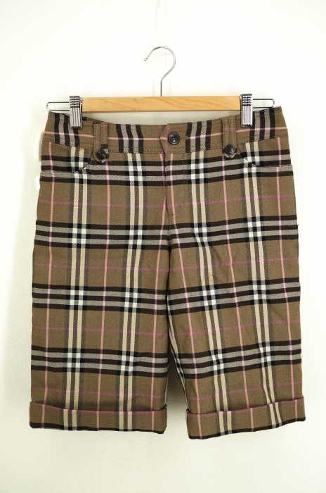BURBERRY BLUE LABEL（バーバリーブルーレーベル） ロゴ刺繍入りチェックハーフパンツ レディース パンツ