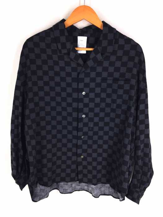 Name. （ネーム） 19SS チェッカーフラッグオープンカラーシャツ メンズ トップス