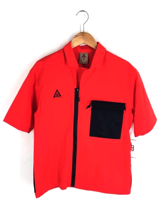 NIKE ACG（ナイキエーシージー） AS M NRG ACG TOP SS HABANERO RED ハーフジップ トップス メンズ トップス