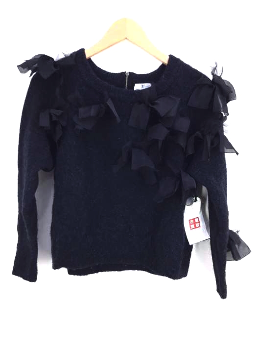 LANVIN en Bleu（ランバンオンブルー） リボンウールセーター レディース トップス