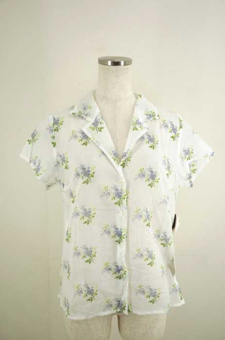 agnes b. （アニエスベー） 花柄シースルーオープンカラーシャツ レディース トップス