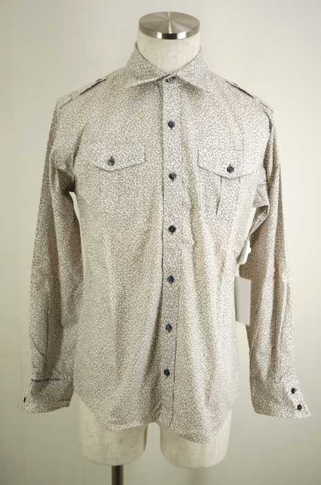 BURBERRY BLACK LABEL （バーバリーブラックレーベル） 総柄エポレット付ボタンシャツ メンズ トップス