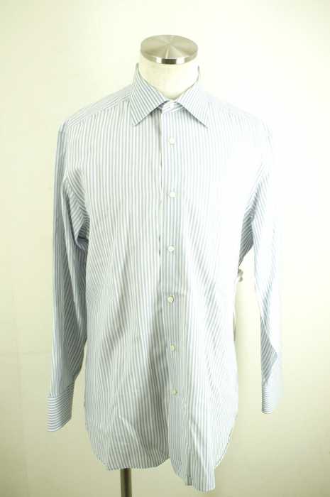 Ermenegild Zegna （エルメネジルドゼニア） slim fit ストライプボタンシャツ メンズ トップス