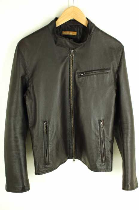 Real Leather (リアルレザー) ラムレザーシングルライダース メンズ アウター