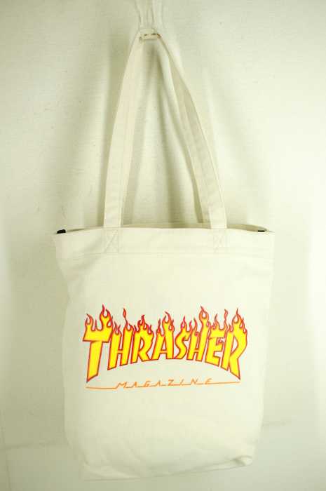 THRASHER（スラッシャー） FLAME MAG LOGO フレーム マグロゴ キャンバストート メンズ バッグ