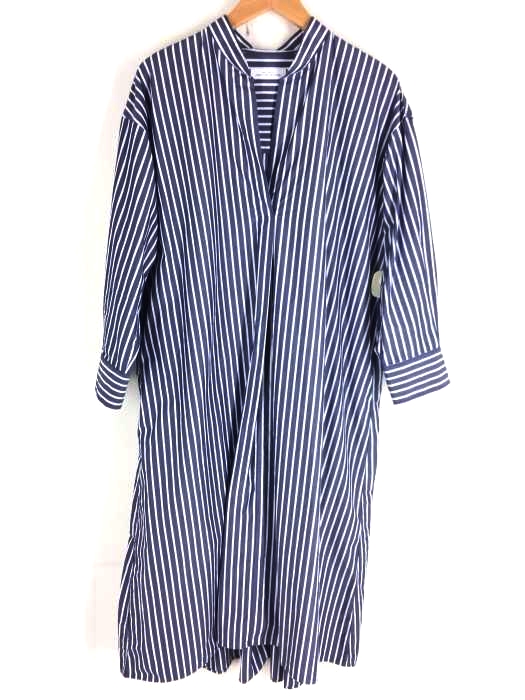 UNITED ARROWS Green Label Relaxing SFODERATO（ユナイテッドアローズグリーンレーベルリラクシングスフォデラード） NFC ランダムストライプ Aライン シャツワンピース レディース ワンピース