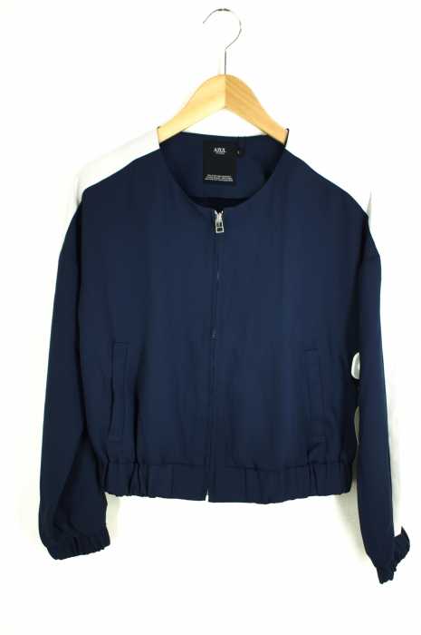 AZUL by moussy (アズールバイマウジー) サイドラインジョーゼットZIP ブルゾン レディース アウター