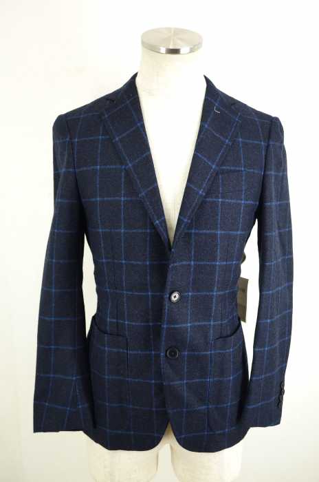 ships tailoring style (シップステイラーリングスタイル) ウィンドウペンシルクカシミア混ウール3Bテーラードジャケット メンズ アウター