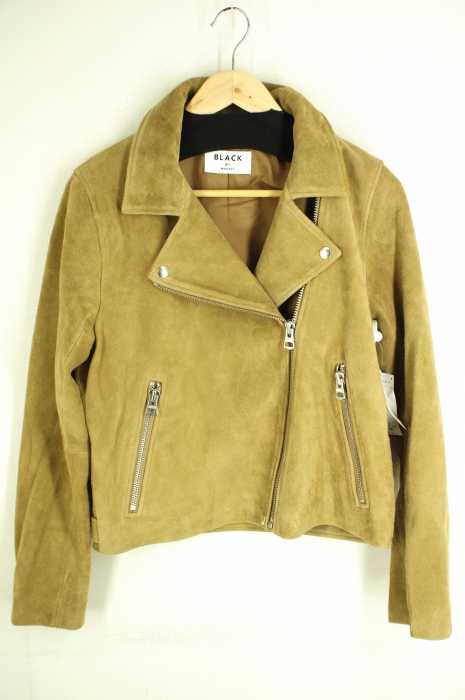 BLACK by moussy(ブラックバイマウジー) suede leather riders jk レディース アウター