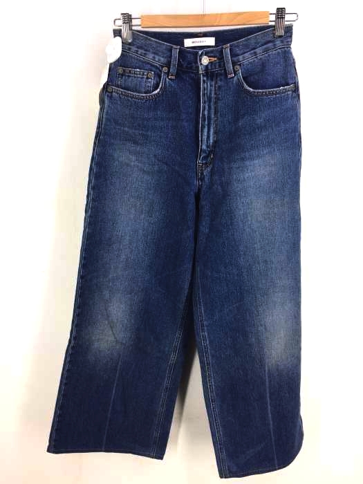 MOUSSY（マウジー） CENTER PRESS WIDE STRAIGHT ワイドデニムパンツ レディース パンツ