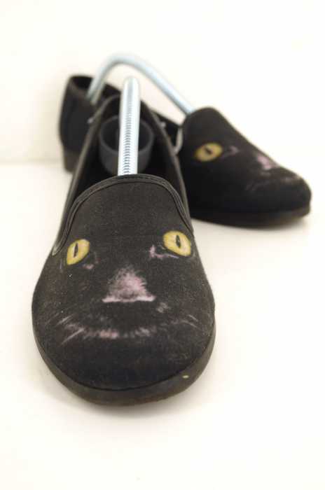 USED （ブランド不明） 猫プリントパンプス レディース シューズ