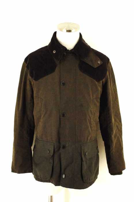Barbour （バブアー） 千鳥格子切替コーデュロイオイルドジャケット メンズ アウター