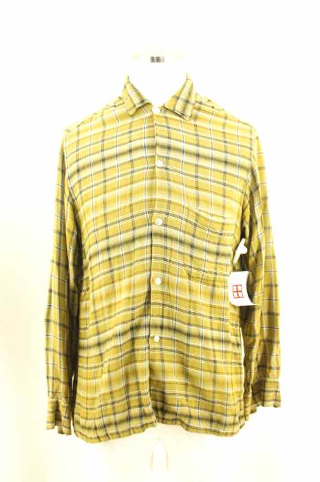 USED （ブランド不明） 60S~70S　チェック柄レーヨンシャツ メンズ トップス