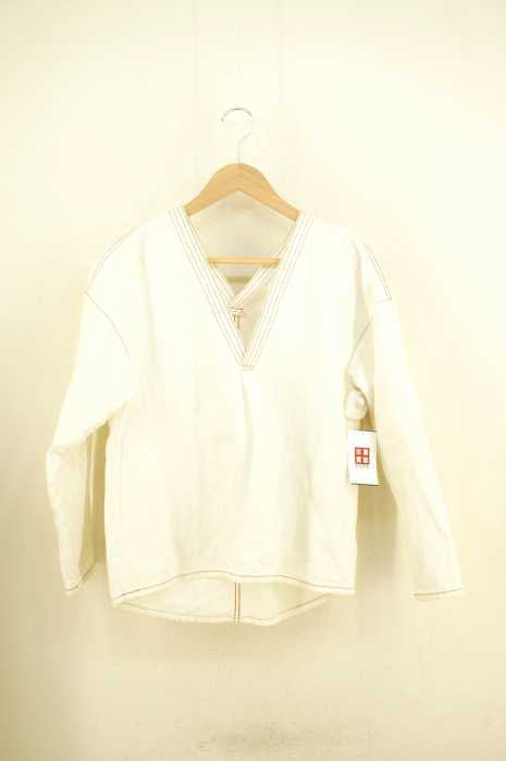 MACPHEE (マカフィー) コットンデニムVネックプルオーバー レディース トップス